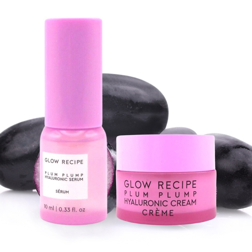 Glow Recipe Plum Plump Hyaluronic Serum and Cream Set - .33 oz and 0.5 oz NWOB